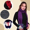 Basic Sense Knitted Winter Scarf with Pockets, Warm Chunky Knit