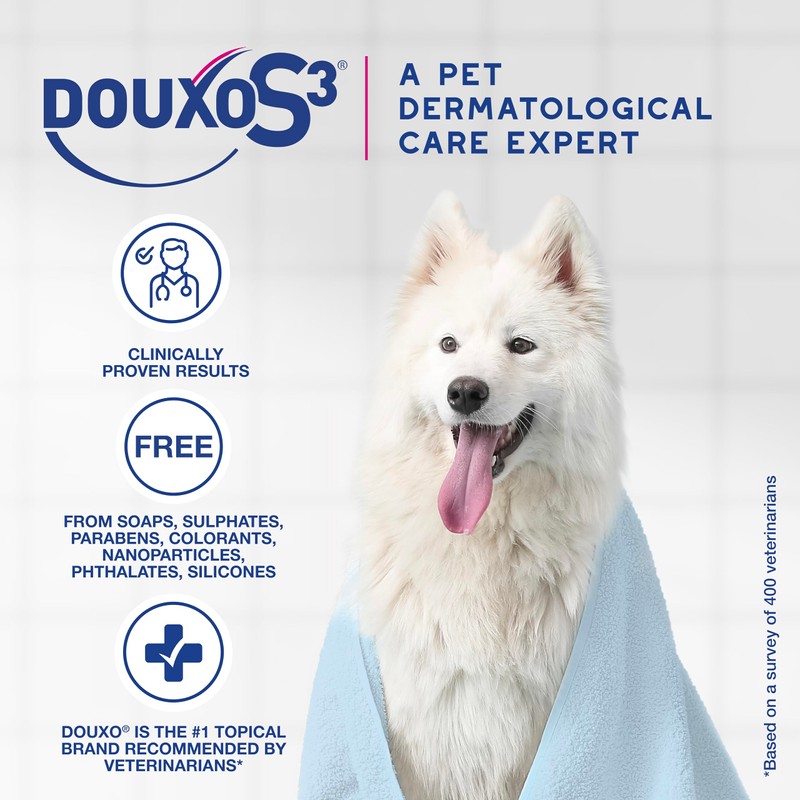 Douxo S3 Calm Shampoo, Contains 0.75% Ophytrium, Soothing, For Itchy,