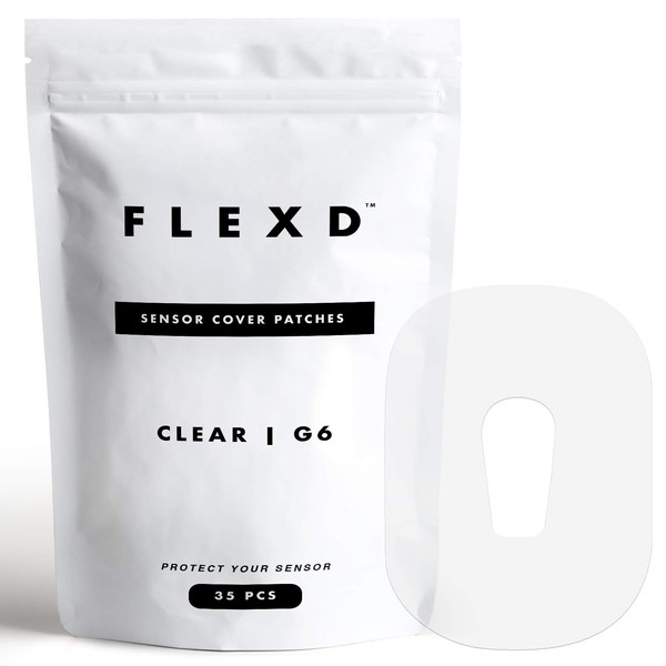 Flexd - G6 Adhesive Patches (35 Pcs) – Clear Transparent – Durable Waterproof Adhesive Overpatch G6