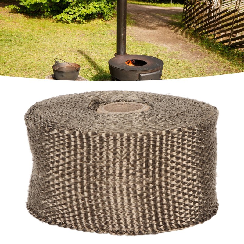 Fireproof Pipe Wrap, Adjustable Insulation Webbing, Heat Resistant for Wood