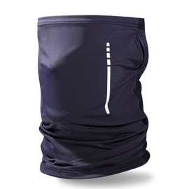 ZesMark Face Cover, UPF50+ UV Reduction Rate Over 99%, Face Mask, Cooling Sensation, Neck Cover, Sun Protection Mask, Unisex, navy