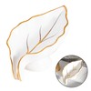Ceramic Leaf Soap Dish, Soap Dish with Drain, Leaf Soap