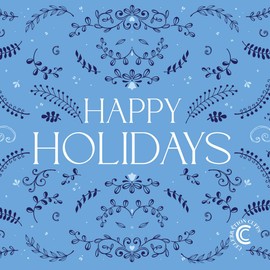 Celebration Cuffs - Aluminum Wine Bottle Wrap Greeting Cards for Thank You, Congratulations, Birthdays, Holidays & More (Pack of 3) (Happy Holidays 3pk)