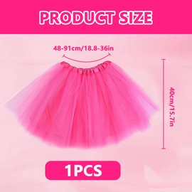 Benaewa Pink Tutu Skirts for Women, 80's Tutu Fluffy Skirts t for Dress-up Parties Dancing