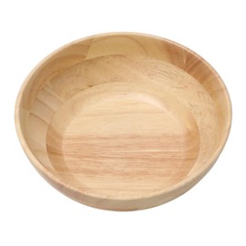 Nitori 8964235 Wooden Bowl, Round Bowl, Rubber, 7.1 inches (18 cm)