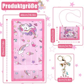 GADITIEK Children's Boys Wallet, Neck Pouch, Children's Purse with Key Ring, Football Gifts for Boys, Neck Pouch Boys for Birthday Gift, Unicorn, Sports