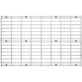 FSE 373-WLP-3048C Wire Louvered Panel, 48"L x 30"H, 300 lb. Load Capacity, Accepts All Sizes of Ultra Stack & Hang & Mesh Bins