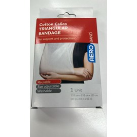 AEROBAND Cotton Calico Triangular Bandage 110 x 110 x 155cm 1 Pack