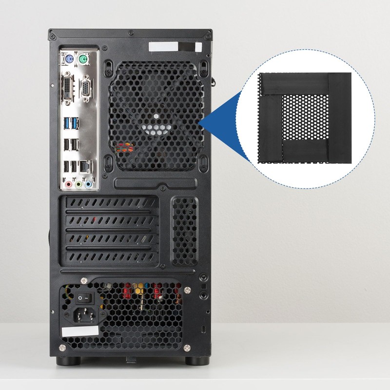 QUARKZMAN 5 Stück PC-Staubfilter, 120mmx120mm PVC Computer-Gehäuse-Kühler Staubschutz-Mesh-Abdeckung Lüftergitter für