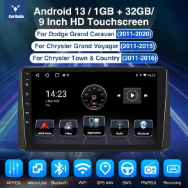 ESSGOO For 2011-2020 Dodge Grand Caravan 9" Android13 Car Radio Stereo GPS FM Bluetooth