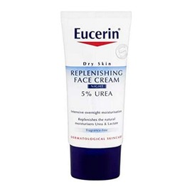 Eucerin Dry Skin Replenishing Face Cream Night 5% Urea with Lactate (Pack of 3)