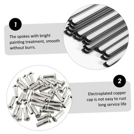 Parliky 36sets Steel Bike Spokes and Nipples Mountain Bike Accessories for Performance 260mm