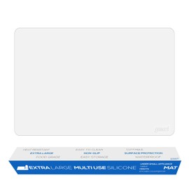 GASARÉ, Extra Large, Thick, Silicone Mat for Kitchen Counter, Heat Resistant Mat, Countertop Protector, Non-Slip, Easy to Clean, Cuttable, 25 x 17 Inches, Semi-Transparent