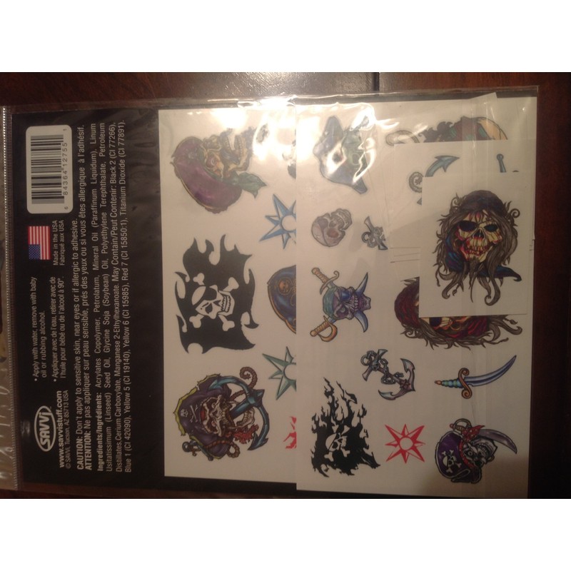 Pirate Party Pack 35+ Tattoos by Savvi