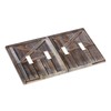 Yamxbfa Rustic Old Wooden Barn Door Village Board Quad Toggle