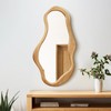 LuxenHome Flow Wood Frame Oval Wall Mirror