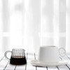 Healvian Crystal Glass Creamer Pitcher,200ml Mini Creamer Pitcher,Creative Embossed Stripe