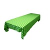 LA Linen Polyester Gingham Checkered Rectangular Tablecloth, White/Lime, 60" x