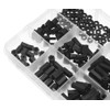 260pcs Black M-F Hex Spacers Screw Nut M3 Nylon Stand-off