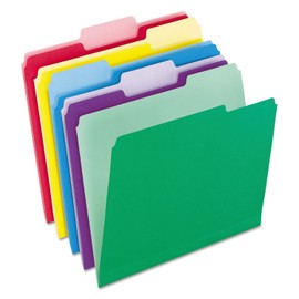 Pendaflex Pendaflex 84370 File Folders with Erasable Tabs, 1/3 Cut Top Tab, Letter, Assorted (Pack of 30)