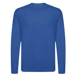 Opna Youth Athletic Performance Long Sleeve Shirts for Boy's or Girl's – UV Protection Moisture Wicking Rash Guard Royal
