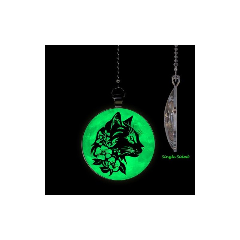 Gotham Decor Moon Flower Cat Glow in The Dark Ceiling