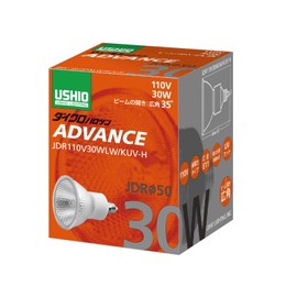 USHIO Dichrome Halogen (110V) JDR φ50 ADVANCE 30W Wide Angle E11 Base (Set of 10)