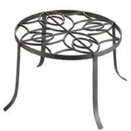 MINTCRAFT W52873-3L Black Iron Plant Stand, 12-Inch