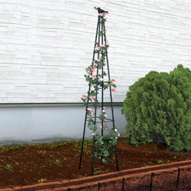 OTOSUNNY Garden Trellis for Climbing Plants Outdoor, 67" Tall Metal Obelisk Trellis Climbing Plants Support for Vegetable|Flower|Vine, Tomato, Peas, Beans, Cucumber Trellis, Lightweight, 2 Pack