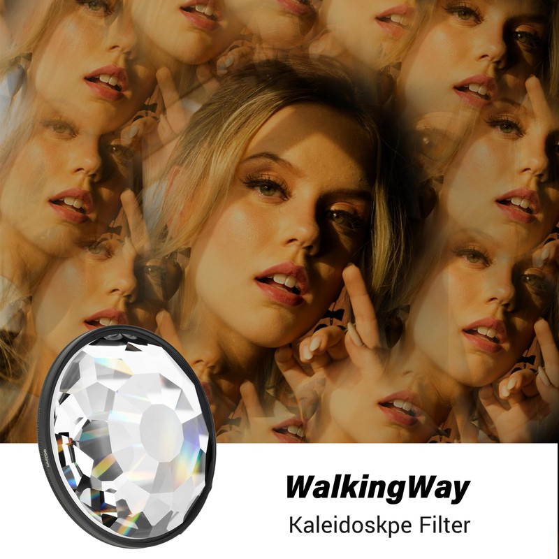 Walking Way Kaleidoscope Prism Lens Filter 77 mm Fractal Filter