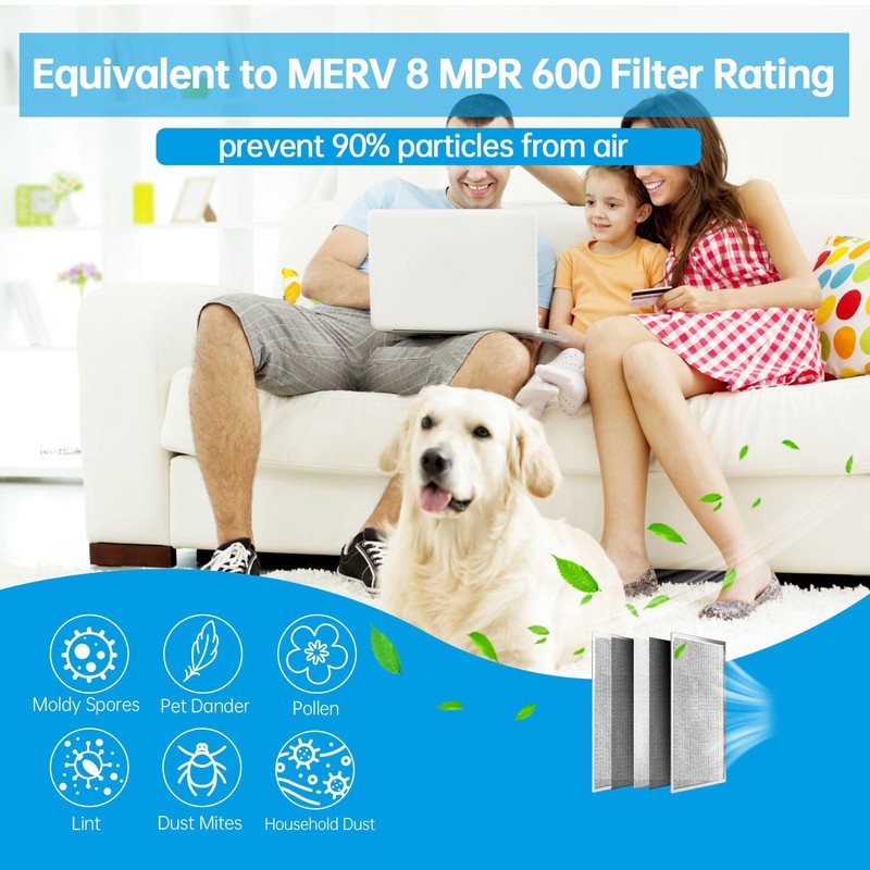 UBeesize 14x30x1 Reusable Electrostatic Air Filter HVAC AC Furnace Filter,MERV