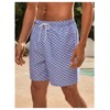 BEAUDRM Men's Graphic Swim Trunks Drawstring Waist Boho Short Quick