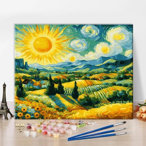 Rebotipy Paint by Numbers Kit DIY Canvas Painting Set for