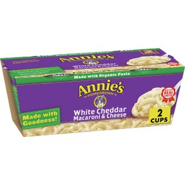 Annie's Macaroni & Cheese,White Cheddar, Microwaveable Cup, 2-pack, 4.02 oz