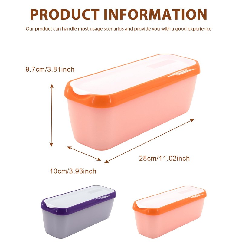 MEYAGOT 2 x 1.5 Litre Reusable Airtight Ice Cream Containers