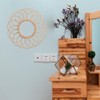 Wall Hanging Mirror Rustic Rattan Makeup Mirror for Bathroom Dressing