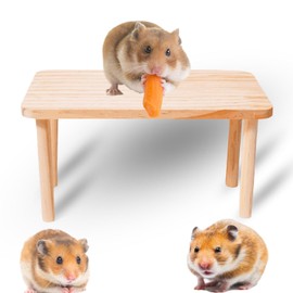 1PC Hamster Platform Wooden Small Animals Stand Platform Hamster Cage Accessories Standing Platform Chew Toys For Hamsters Chinchillas Or Other Small Pets