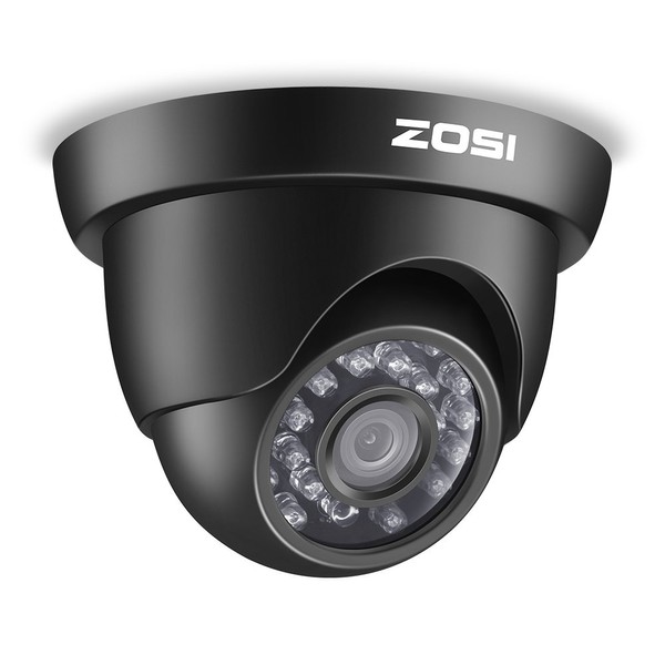 ZOSI 720P HD 1280TVL Hybrid 4-in-1 TVI/CVI/AHD/960H CVBS Security Surveillance CCTV Camera High Resolution Weatherproof Cameras 65ft IR Distance, for HD-TVI, AHD, CVI, and CVBS/960H Analog DVR(Black)