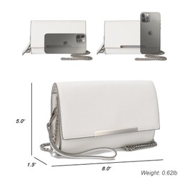 AFKOMST Small Clutch Purses for Women Summer Crossbody Bags and Straw Wristlet Handbags with Chain Strap