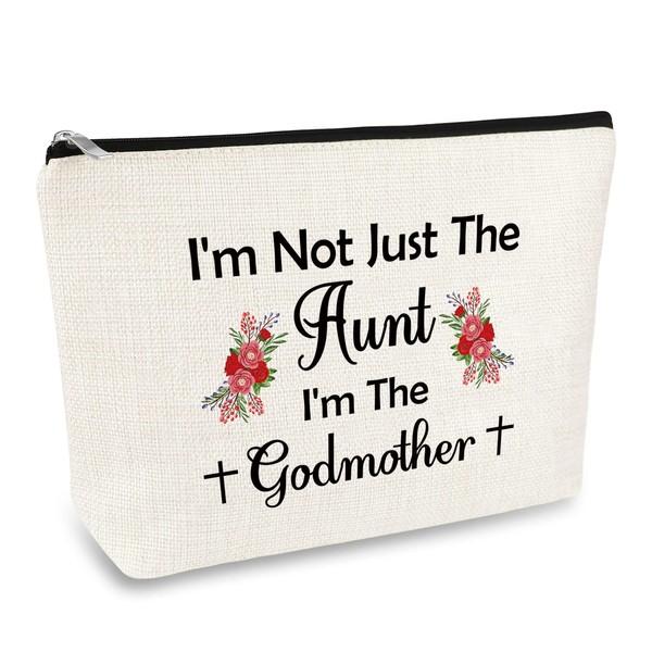 Godmother Gift Godmother Makeup Bag Baptism Gift Aunt Gifts Godmother Birthday Christen Gift Cosmetic Bag Godmother Gift from Godchild Christmas Mother's Day Thanksgiving Gift for Godmother Aunt