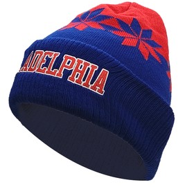 Vintage Classics Winter Hat Beanie Embroidery Blue