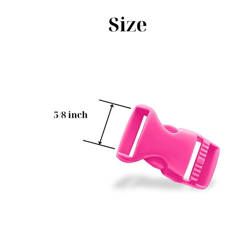 Sheriffdrink 5/8 Inch Paracord Bracelet Buckles 4 Pack, Pink -