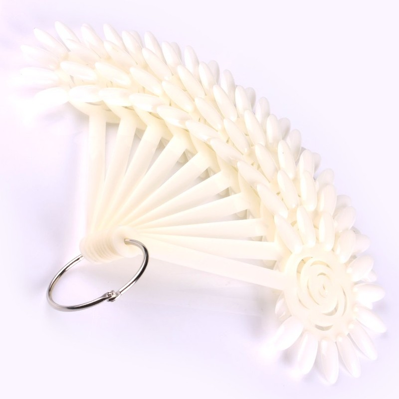 Flower Shaped Acrylic False Nail Tips Palette Display Fan (Quantity: