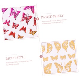 Vaguelly 16 Sheets Butterflies Nail Art Stickers DIY Manicure Charm for Home Professional Use Nail Decals for Decoration Crafts Jewelry and More