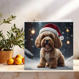 Cockapoo Christmas Card - Festive Xmas Cards 145 x 145mm
