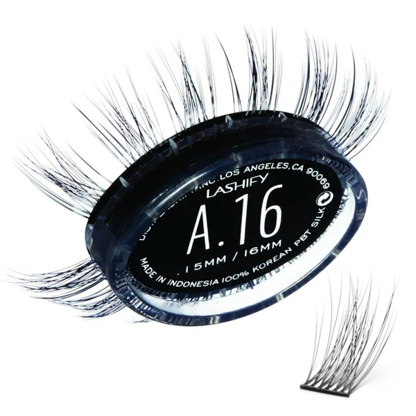 Lashify Amplify 16mm Gossamer Eyelash Extensions Refill, Black, DIY False