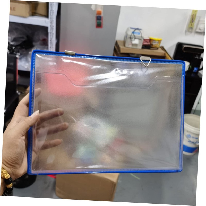 Operitacx Briefcase Transparent File Container Storage Bag for Documents Organiser