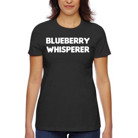 Blueberry Whisperer - Women's Classic Fit Soft Cotton T-Shirt – Comfy Everyday Misses Tee CP05 Black
