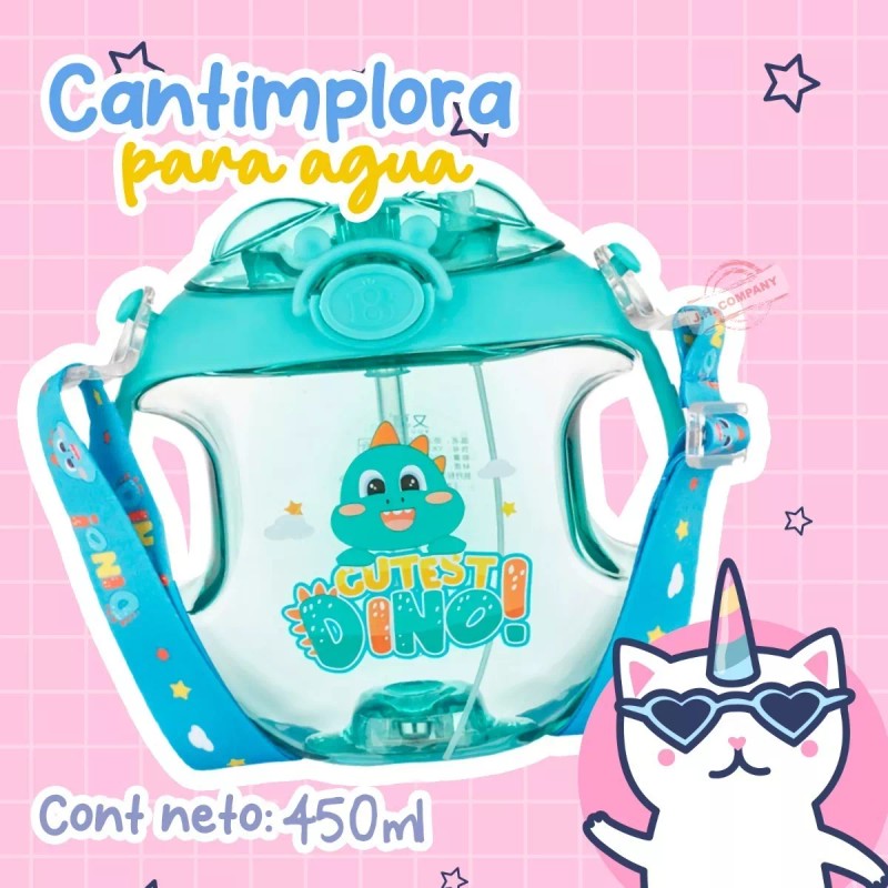 J.H. Company Cantimplora Botella Agua De Figuras Luz Led Kawaii