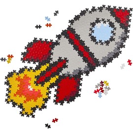 Plus-Plus 3930 9603930, Ingenious Construction Toy, Puzzle Rocket, Creative Building Blocks, Pieces, Multicoloured, 500 Teile